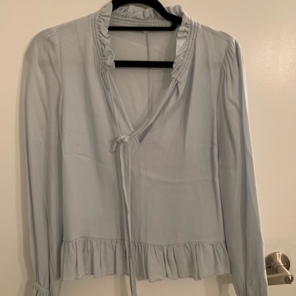 Rebecca minkoff ice blue blouse, xs - Picture 1 of 1
